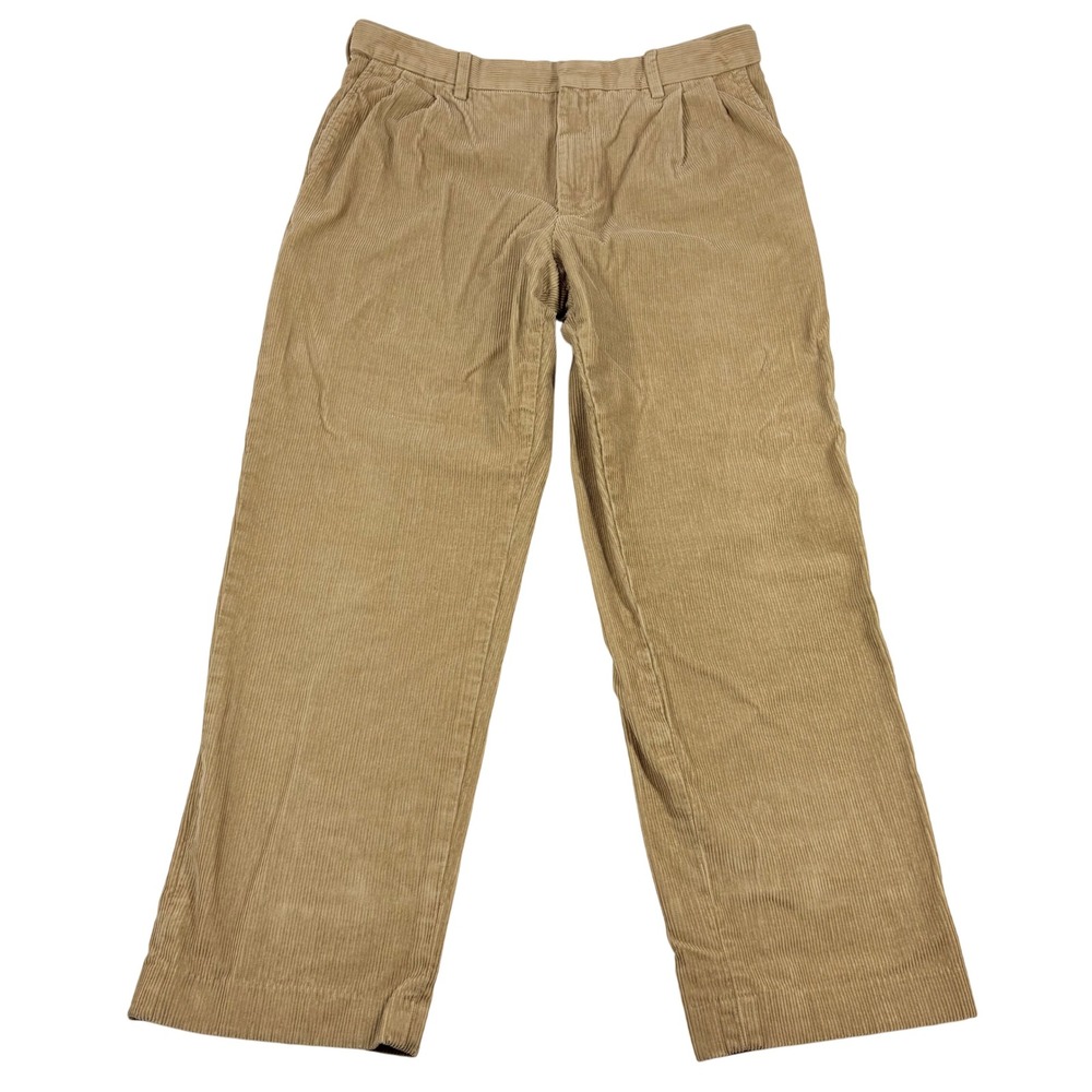 Lands' End Mens Pants‎ Sz 37 Khaki Corduroy Traditional Fit Cotton 36x30 Stretch